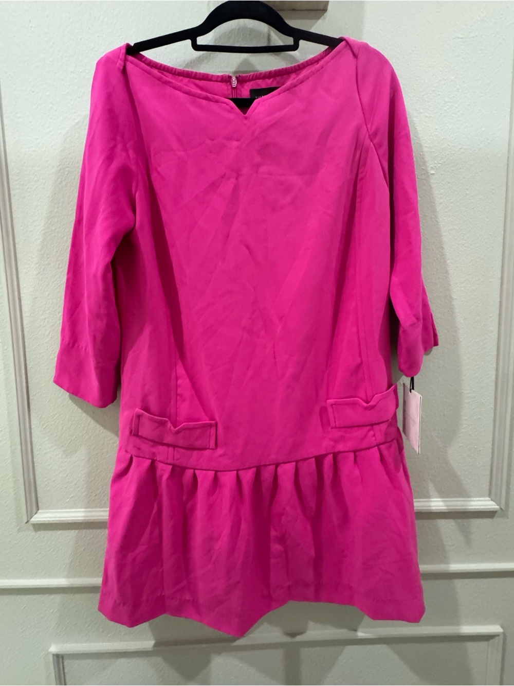 NWT Victoria Beckham X Target collab Hot Pink Mini Sheath with drop waist